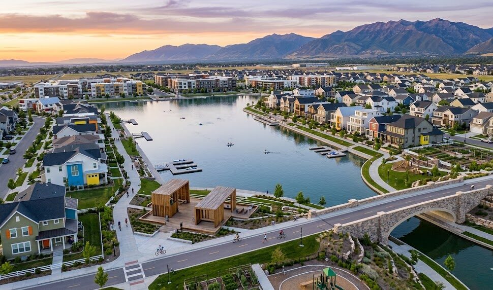 Daybreak South Jordan Utah community overview with homes parks trails and neighborhood life
