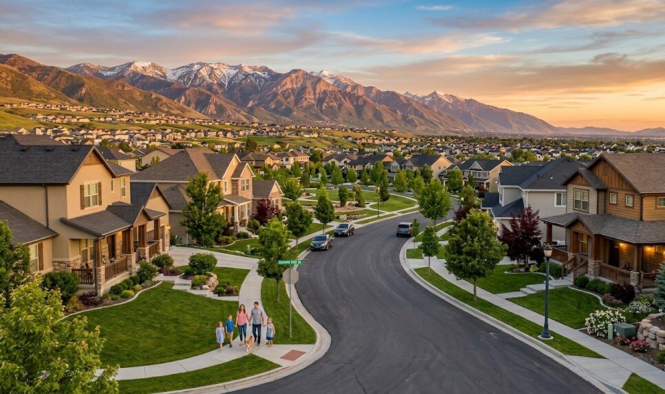 Herriman Utah real estate and housing neighborhood view
